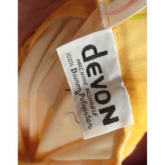 sz 8 Vintage 1970's Womens Skirt FLOWER PRINT DEVON YELLOW SECRETARY SKIRT USA - Picture 5 of 10